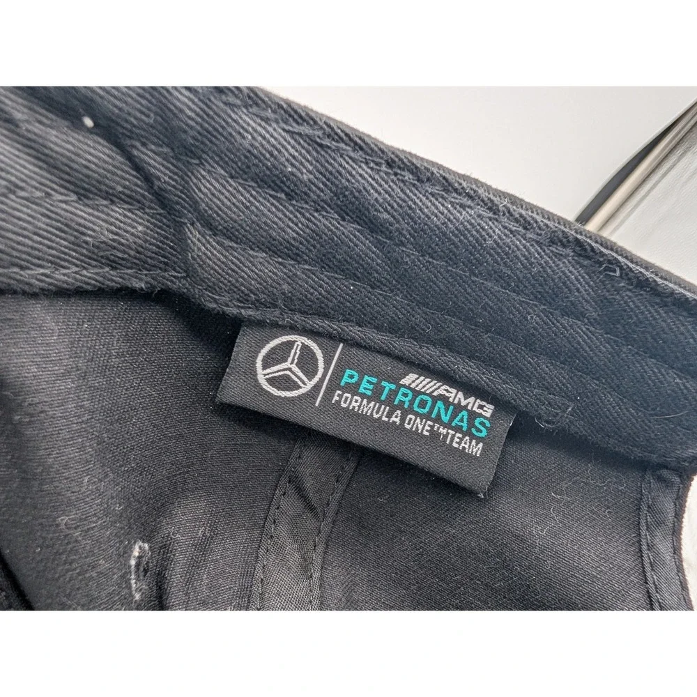 Mercedes AMG Petronas Formula One Team Black Baseball Cap Hat Embroidered Logo